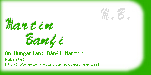 martin banfi business card