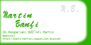 martin banfi business card